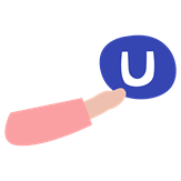 Hand holding blue circle with Umbraco logo