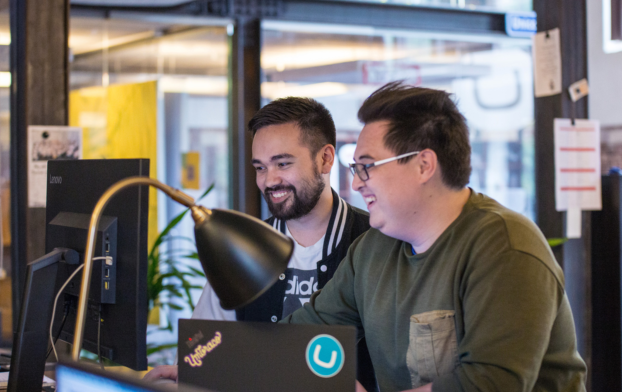 2 happy developers working with umbraco. 