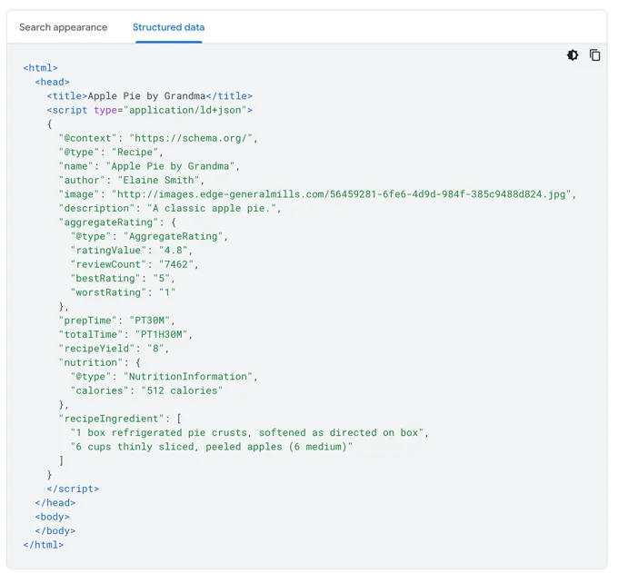 Structured Data For A Recipe