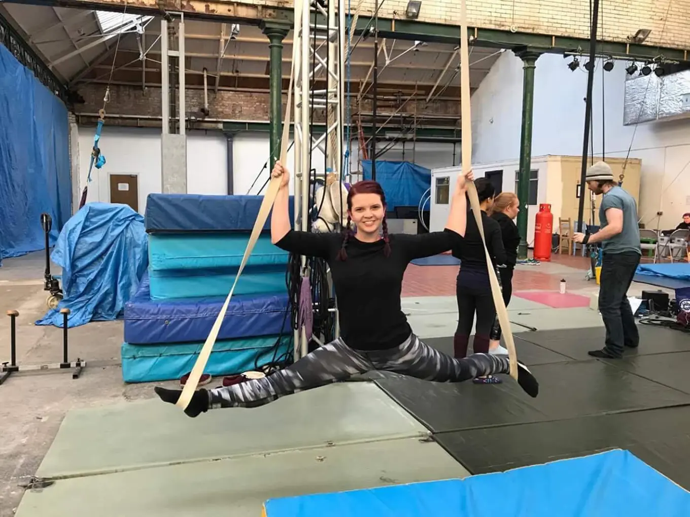 Laura Weatherhead in Circus training