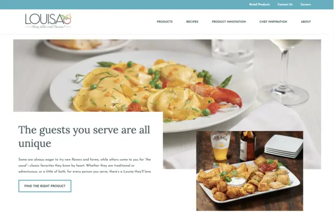 Client example - Louisa Foods