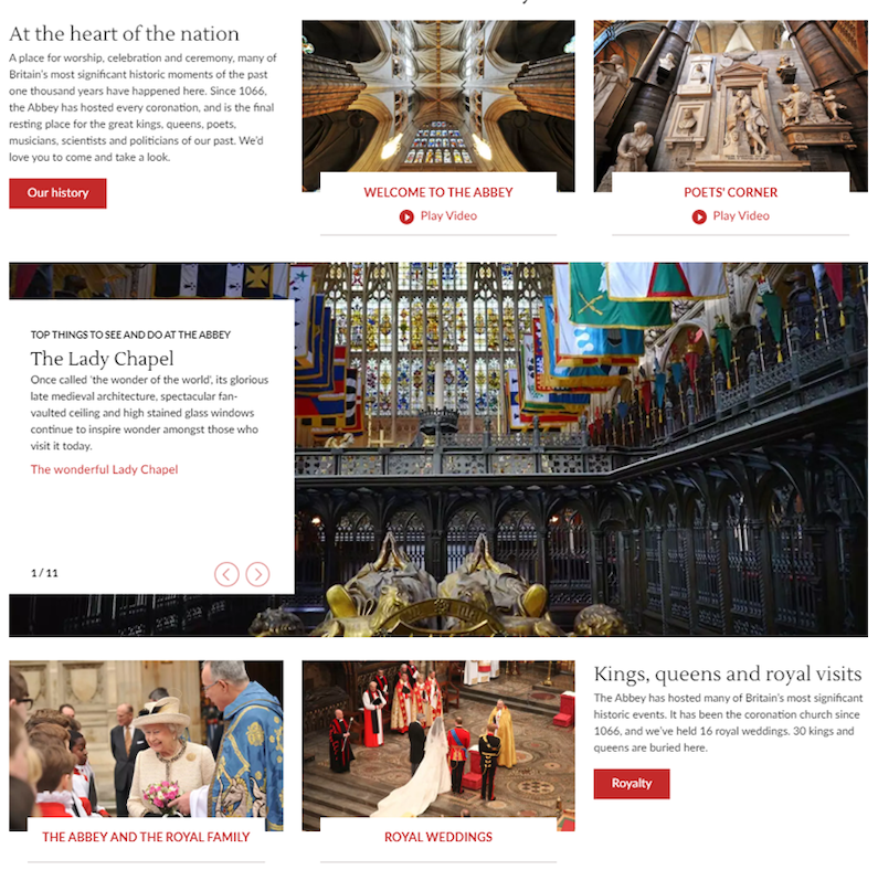 Westminster Abbey new website