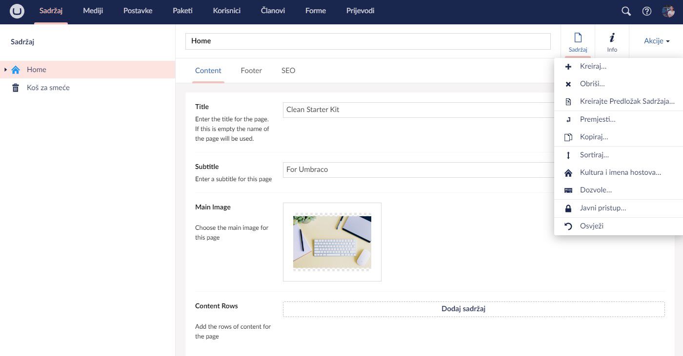 Umbraco 12.1 Cratian Backoffice Localization