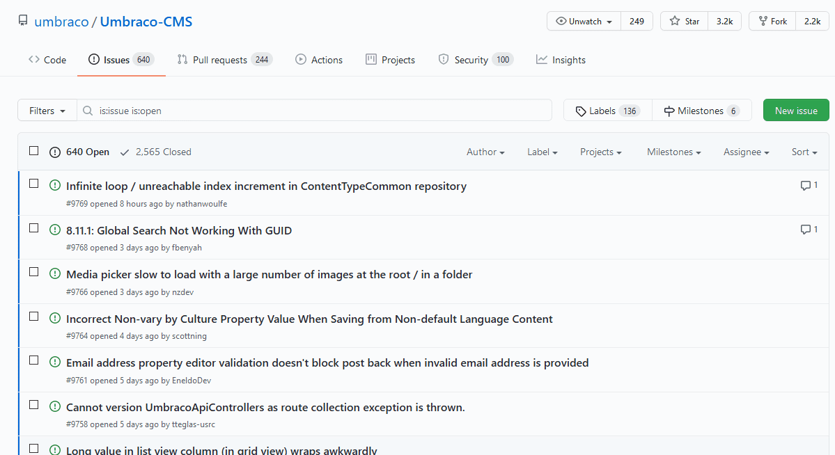 Umbraco Netcore Github Issue