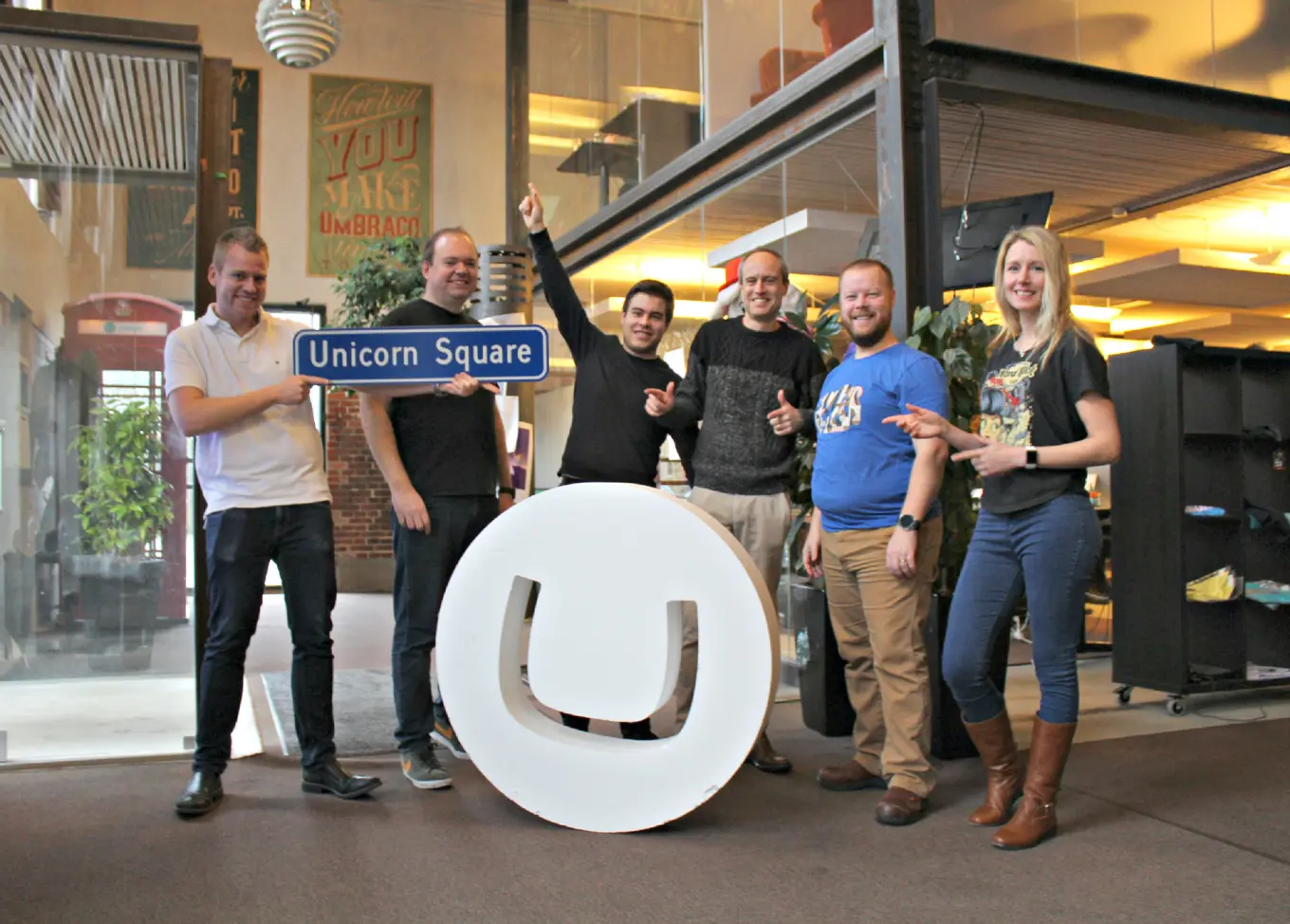 Umbraco Unicore team members at Umbraco HQ