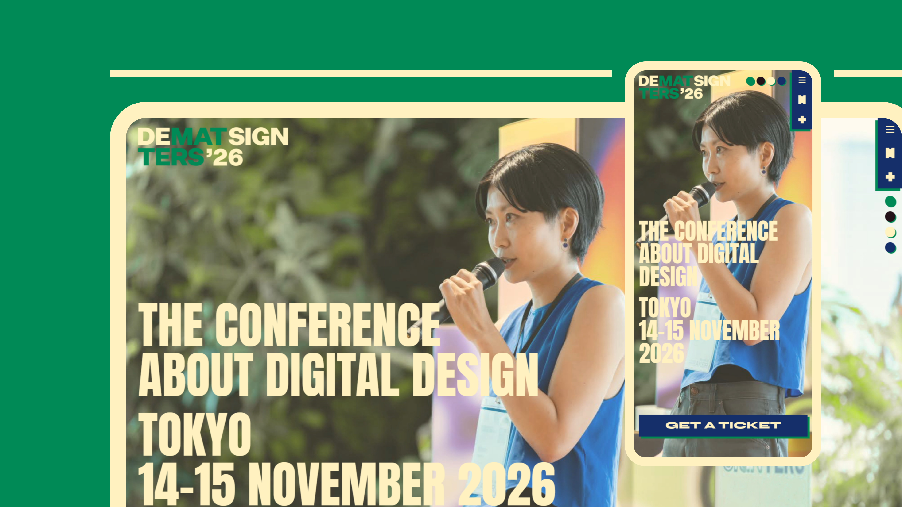 Design Matters 26 digital design conference in Tokyo taking place November 14-15, 2026.