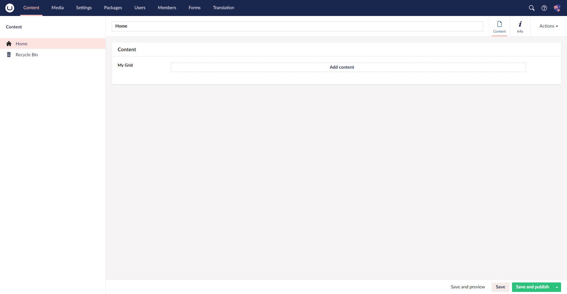 Block Grid Editor Ready For Content In The Backoffice 1918X993px