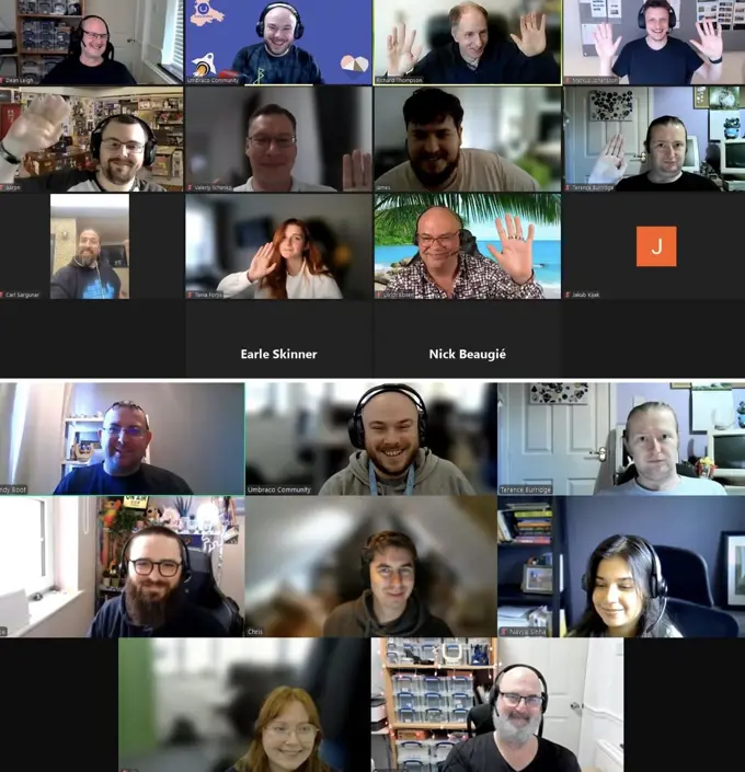 Screen shot of UmbraCymru vitrual meetups