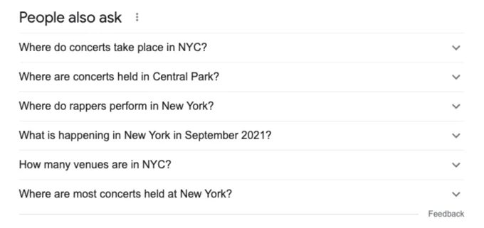 Featured Snipped People Also Ask Example