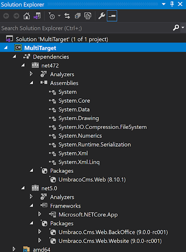 Visualstudio Packages Dependencies