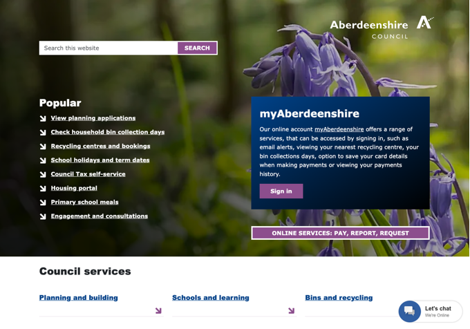 Aberdeenshire Council solution