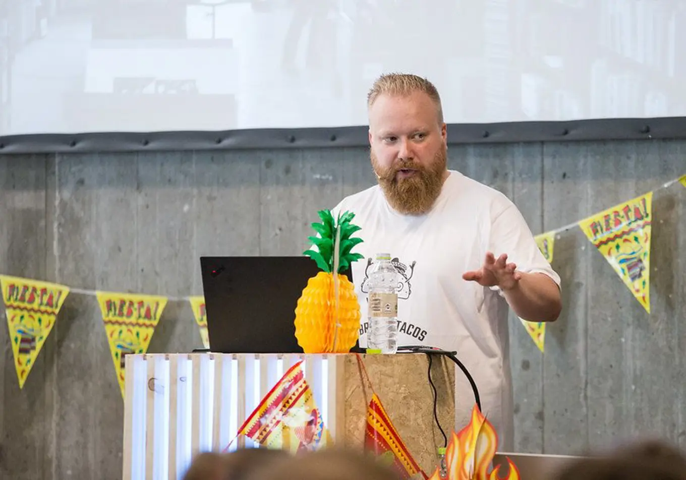 Morten Christensen speaking at Codegarden