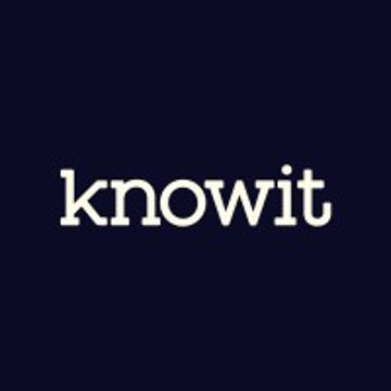knowit logo text in white on a dark navy background