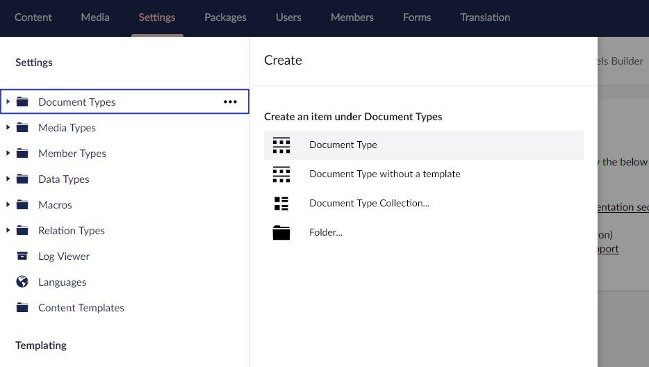 Document Type Menu Prior To 8.12