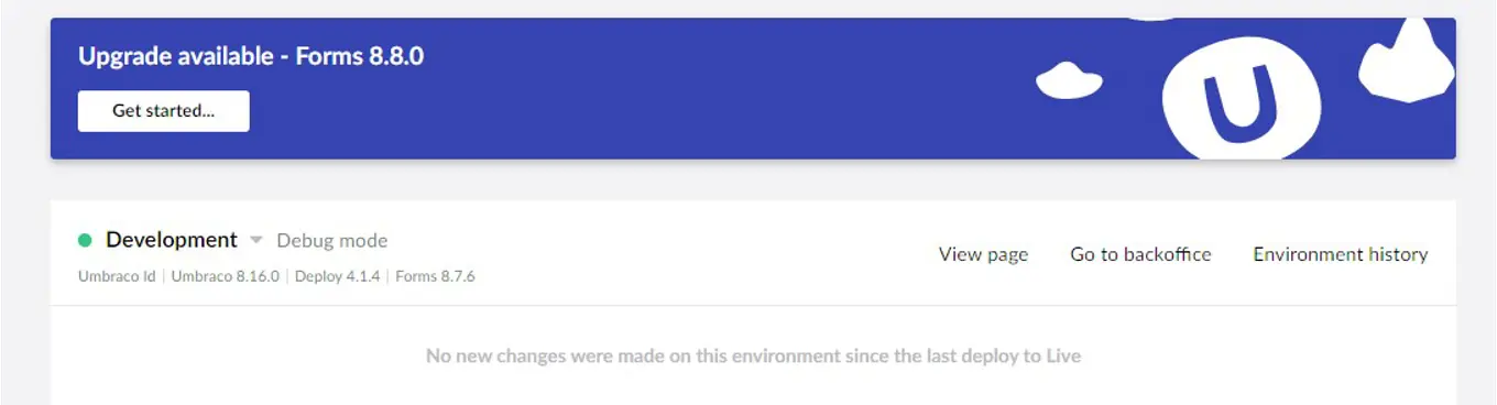 Umbraco Cloud Upgrade To Forms 8.8