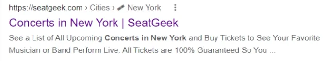 Newyc Concert Tickets Simple Search Result