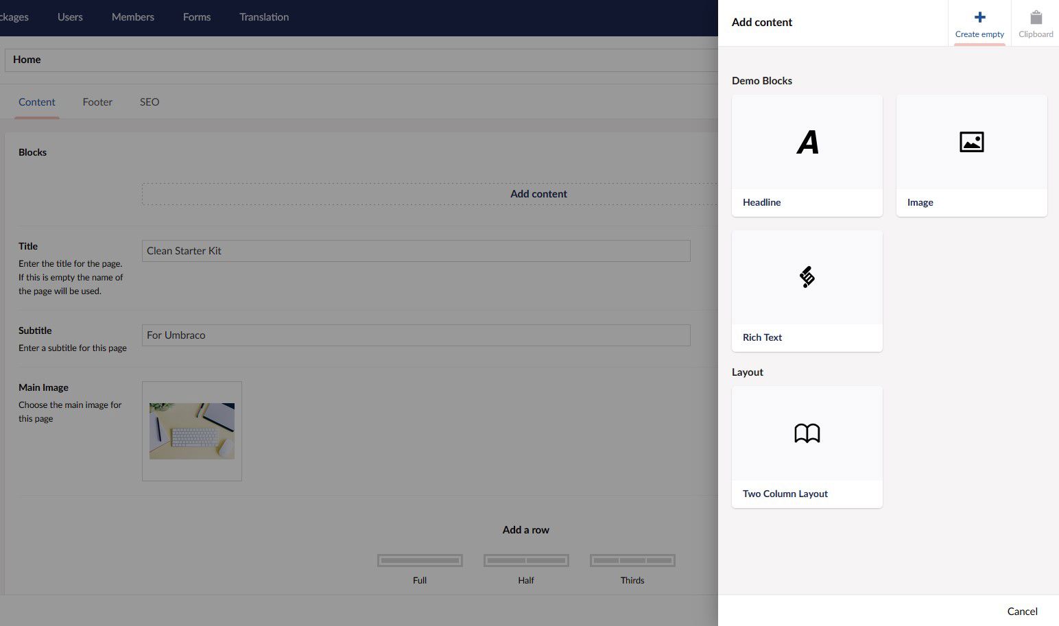 Umbraco 10.3 Groups For Blocks