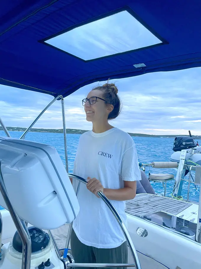 Woman sailing