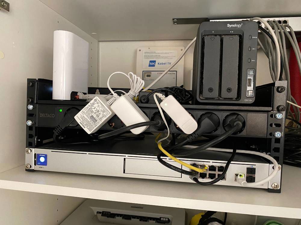 Tech closet with many electronics