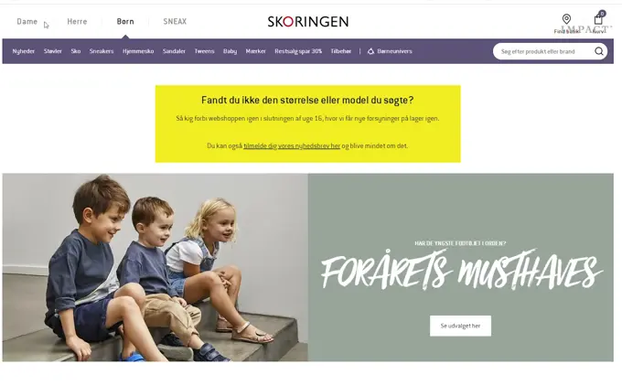 Skoringen website screenshot