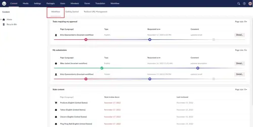 Workflow interface image