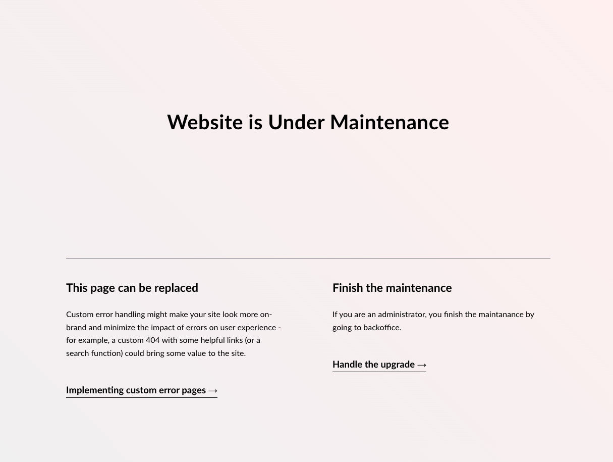 Umbraco 11.1 Maintenance Page 1215X915px