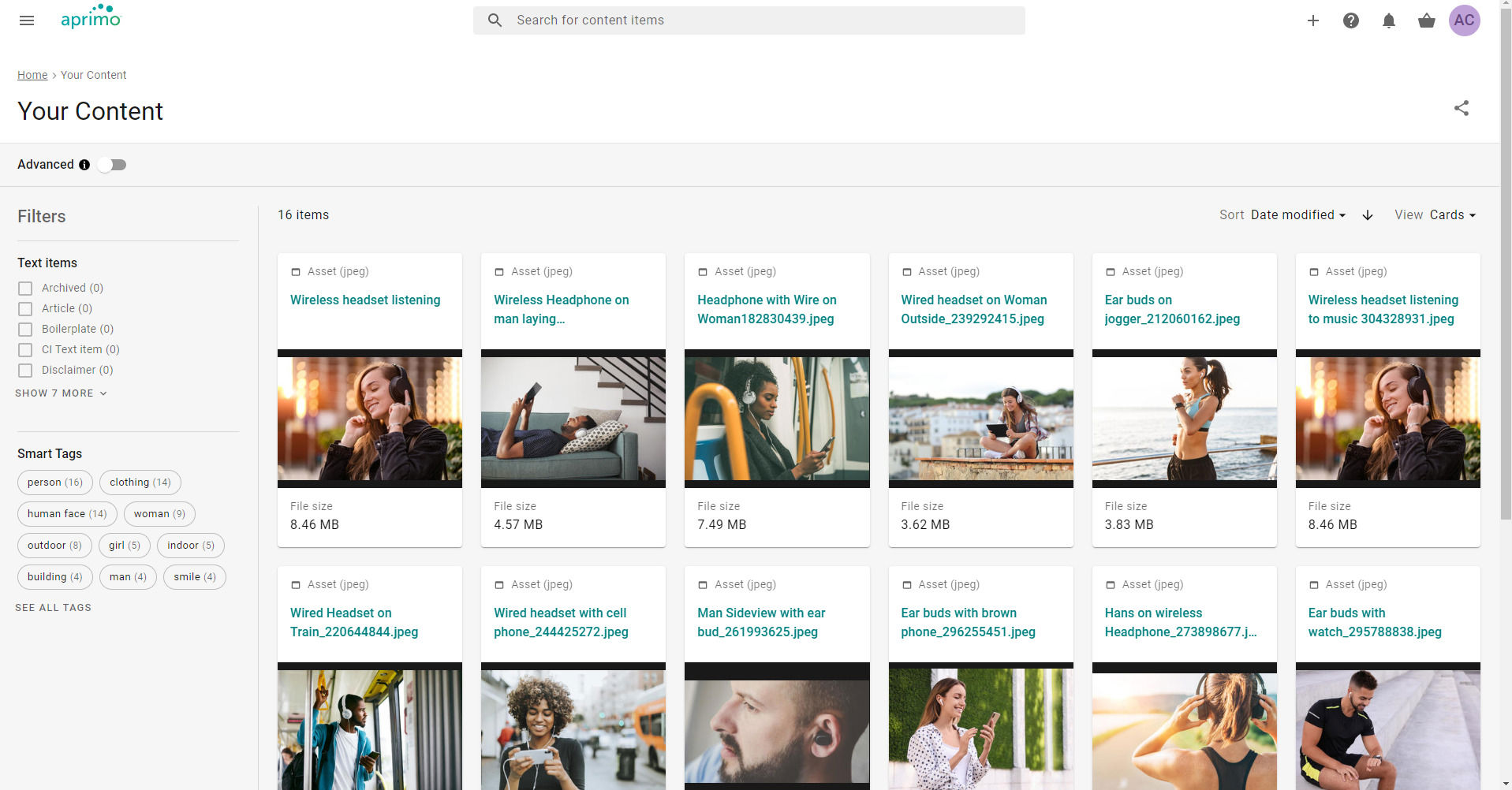Aprimo Media Picker For Umbraco Aprimo Workspace 1917X1002px