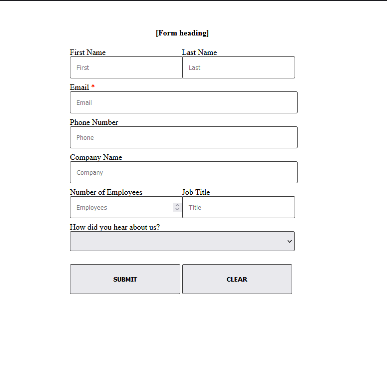 Form Heading