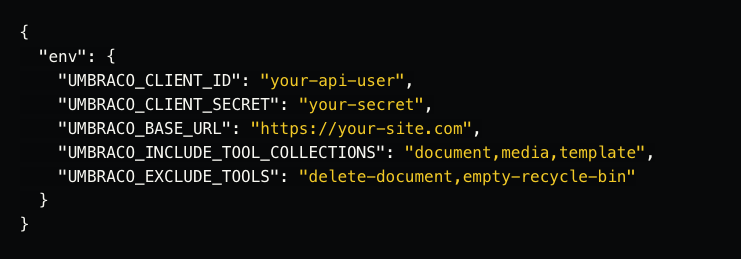 Example configuration