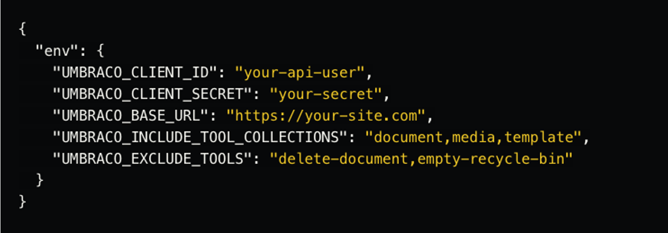 Example configuration