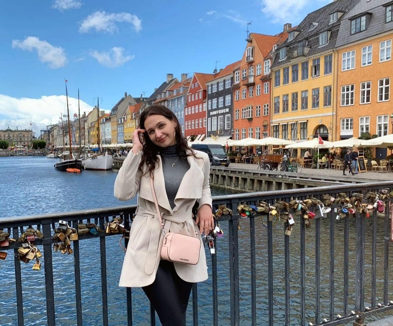 Andrea at Nyhavn in Copenhagen