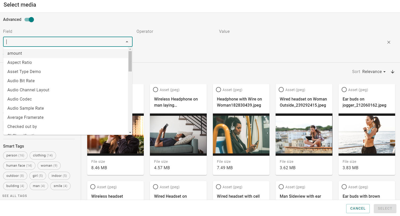 Aprimo Media Picker For Umbraco Aprimo Content Selector Advanced 1569X849px