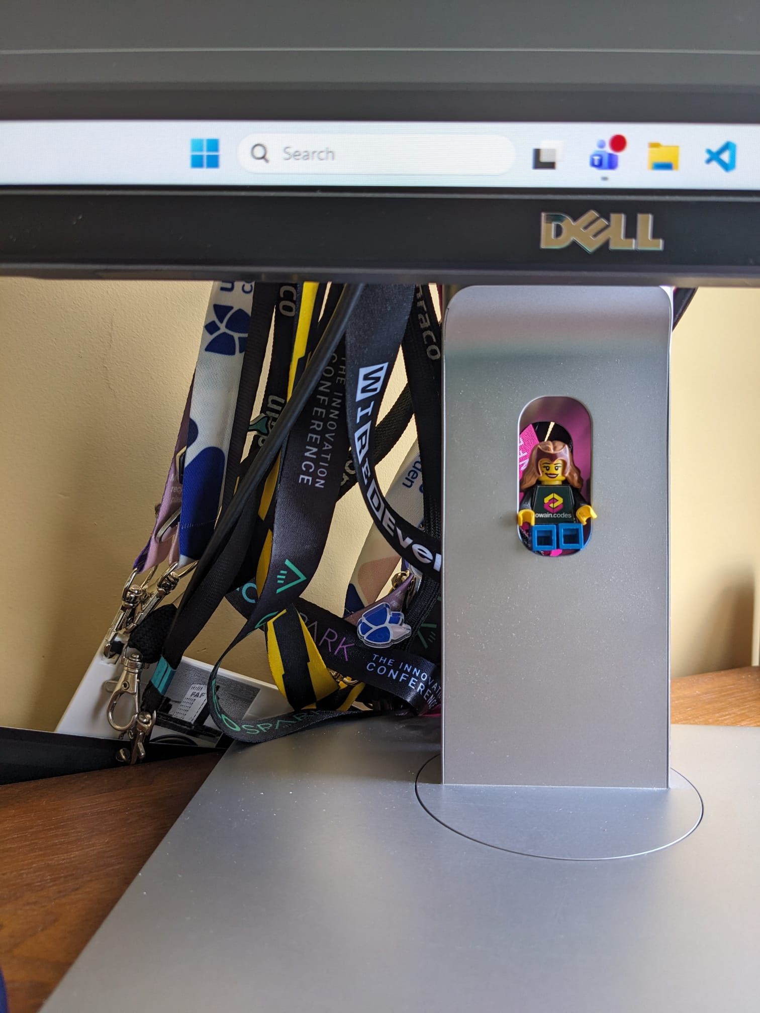 Event lanyards and a lego version of Georgina Bidder