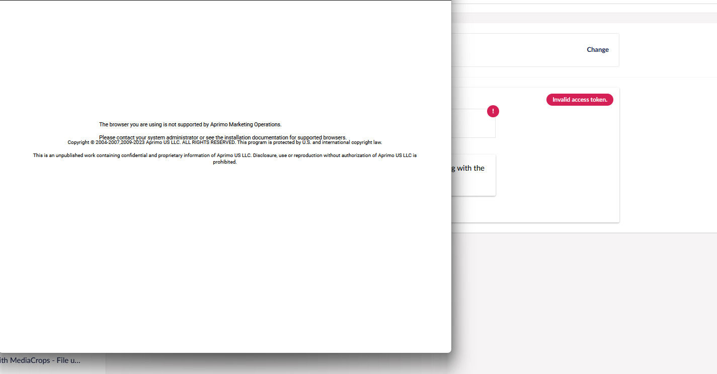 Aprimo Media Picker For Umbraco Property Editor Unsupported Browser 1425X743px