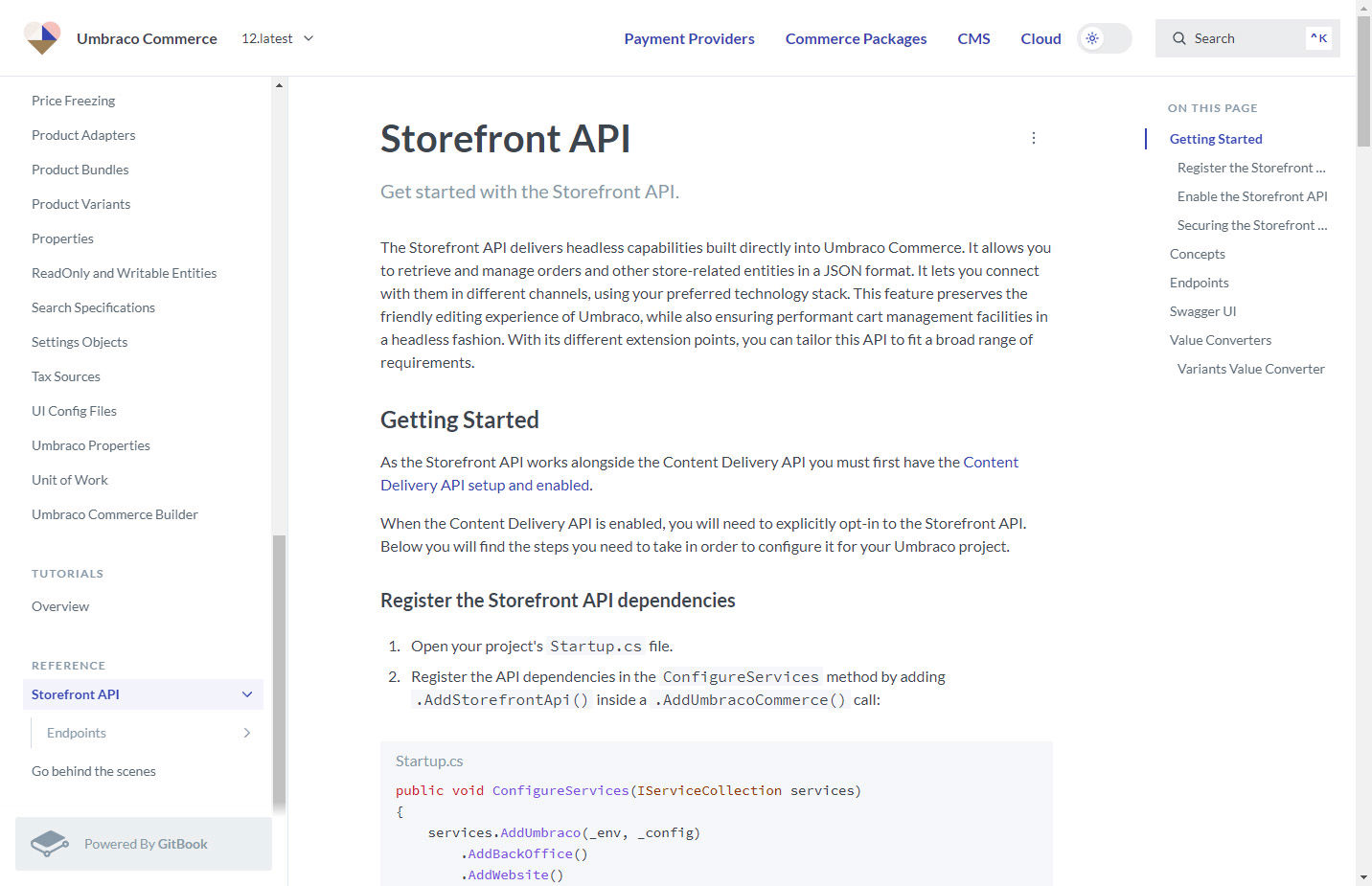 Umbraco Commerce 12.1 Storefront Documentation 1432X925