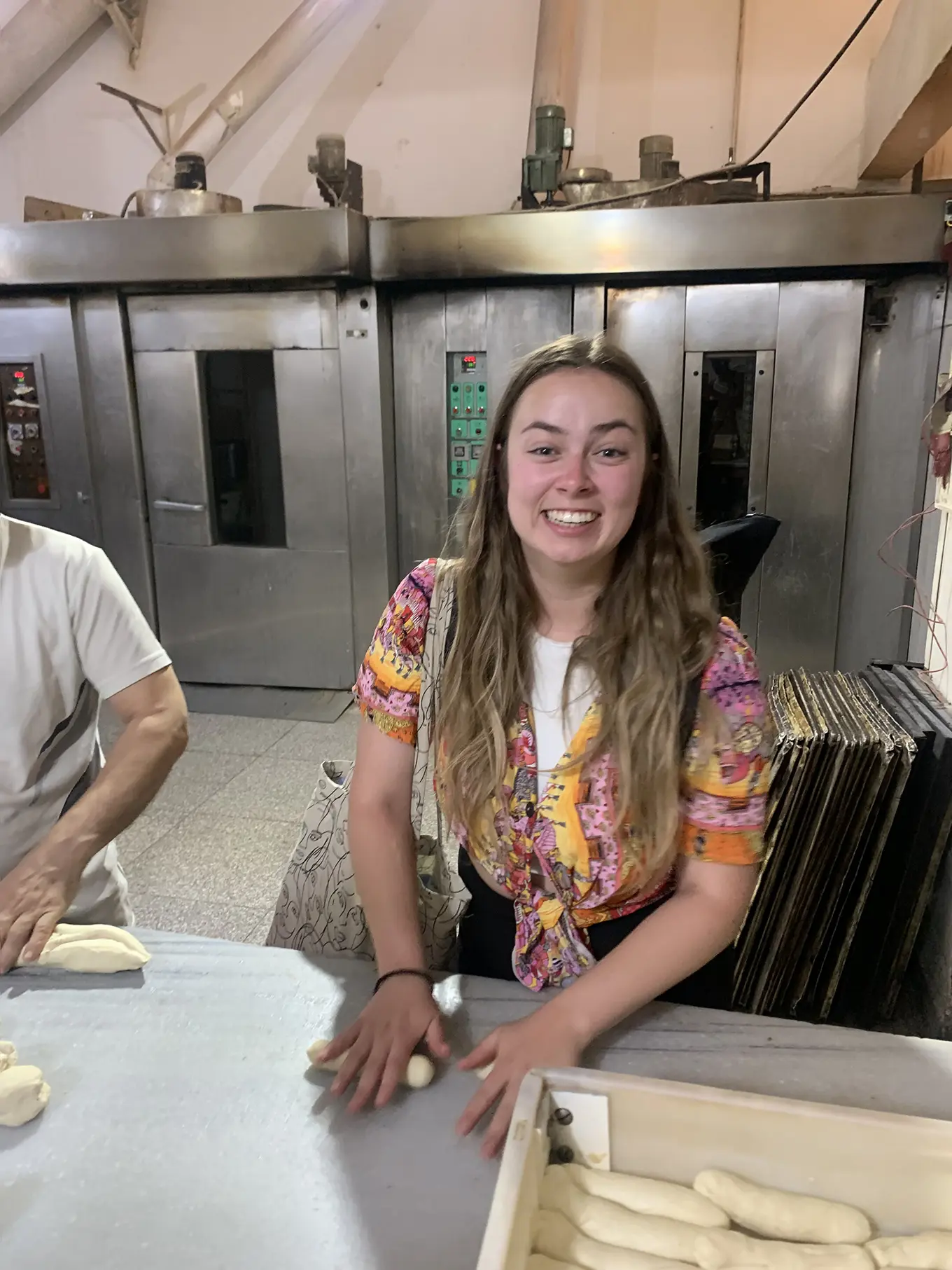 Iveta making arabic bread