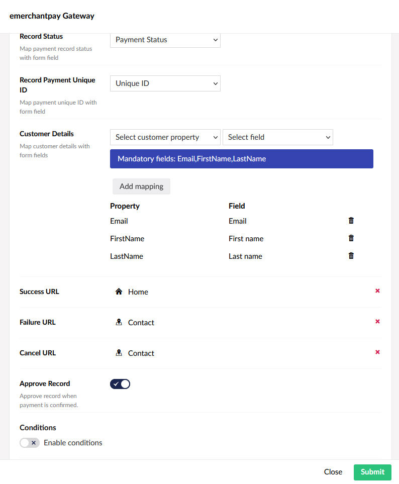 Emerchantpay Gateway Mandatory Fields Copy