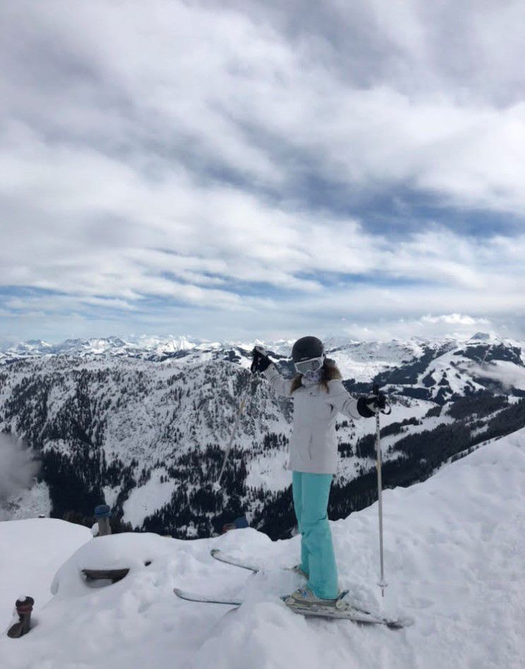 Patricia skiing in Austria