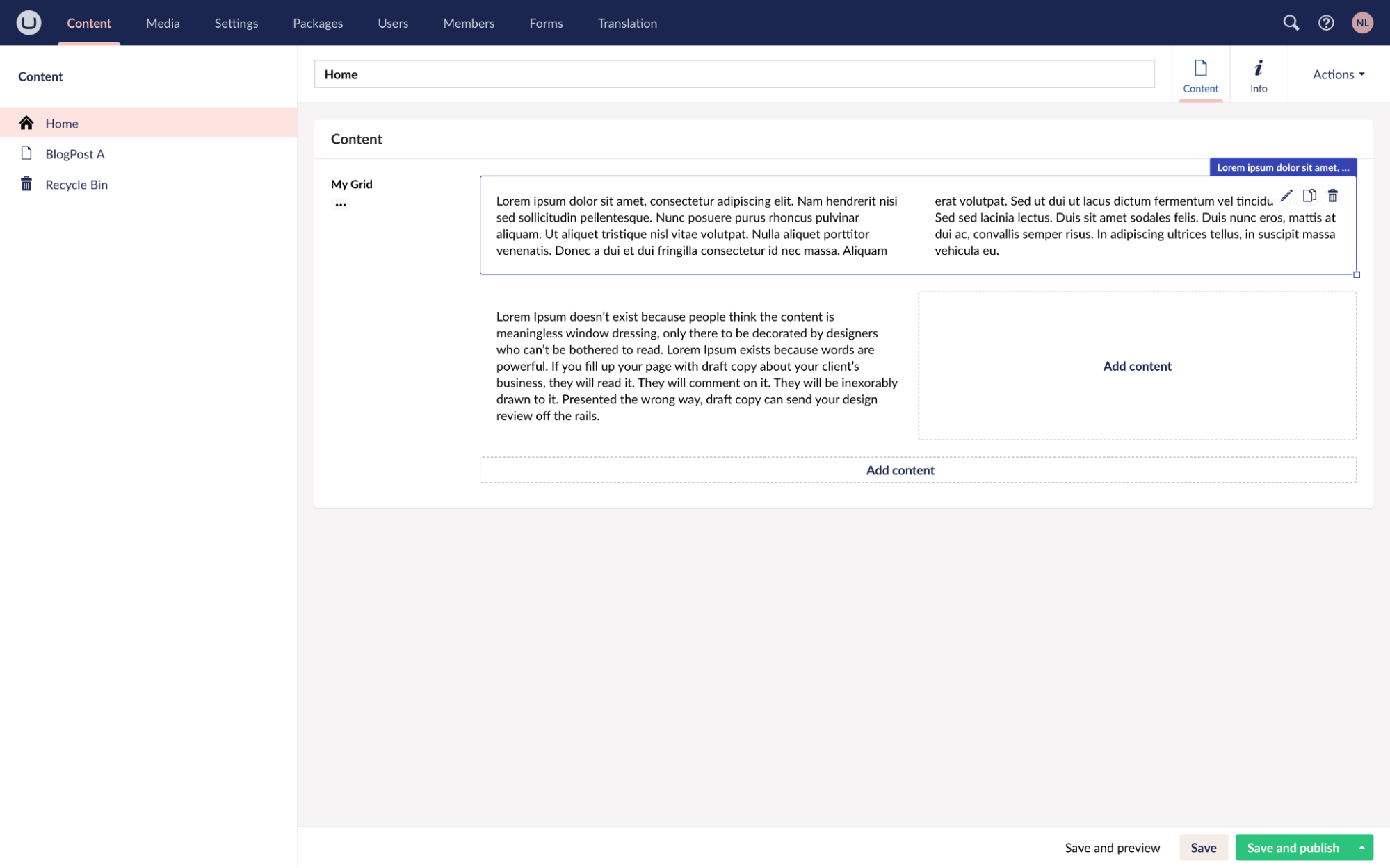 Block Grid Editor Dynamic Columns 1999X1250px