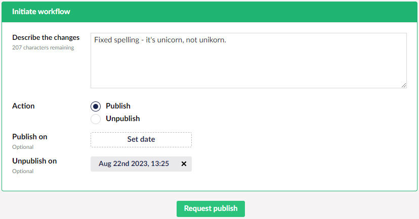 Umbraco Workflow 12.1 Content Review Improvements 828X434px