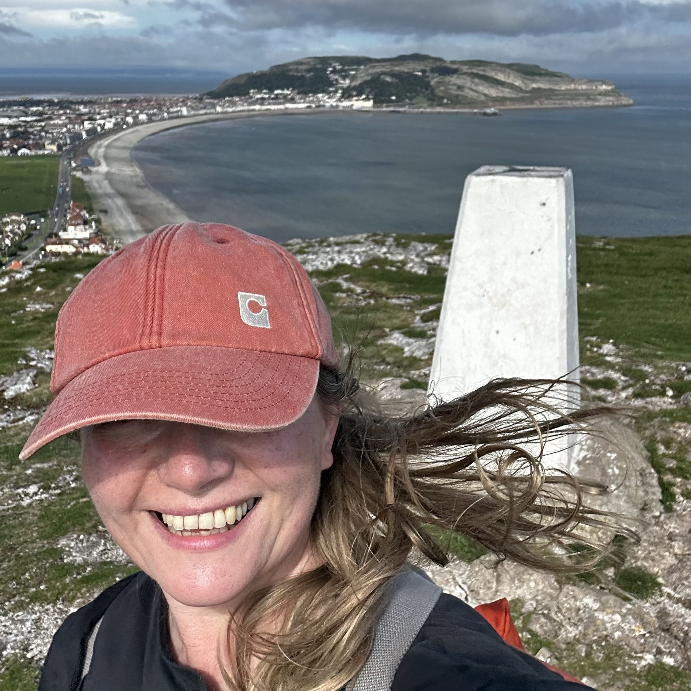 Jenny walking on the Little Orme, Llandudno, North Wales