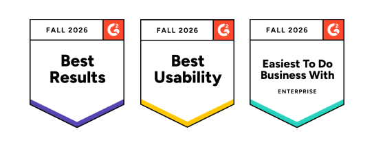 G2 Fall 2026 best results, best usability, easiest to do business with