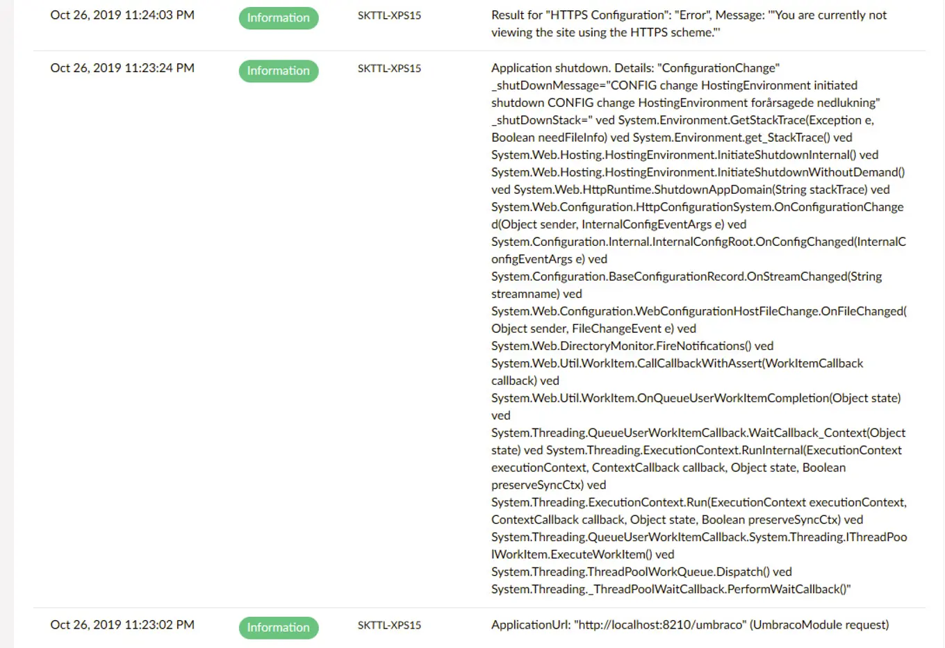 Umbraco 9.2 Updated Log Viewer 1087X746px