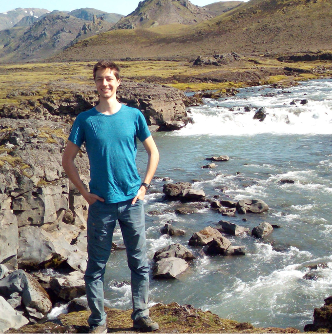 Krystof photo view of lake and hills in Iceland