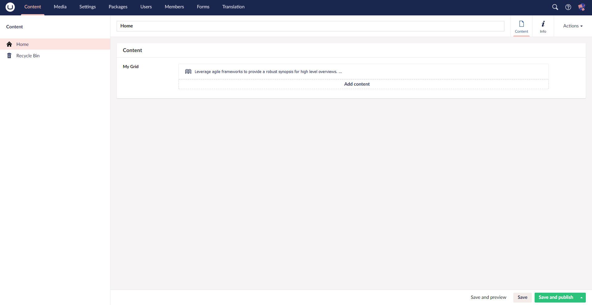 Block Grid Editor Single Row Content In The Backoffice 1918X990px