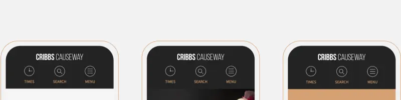 Cribss website on mobile