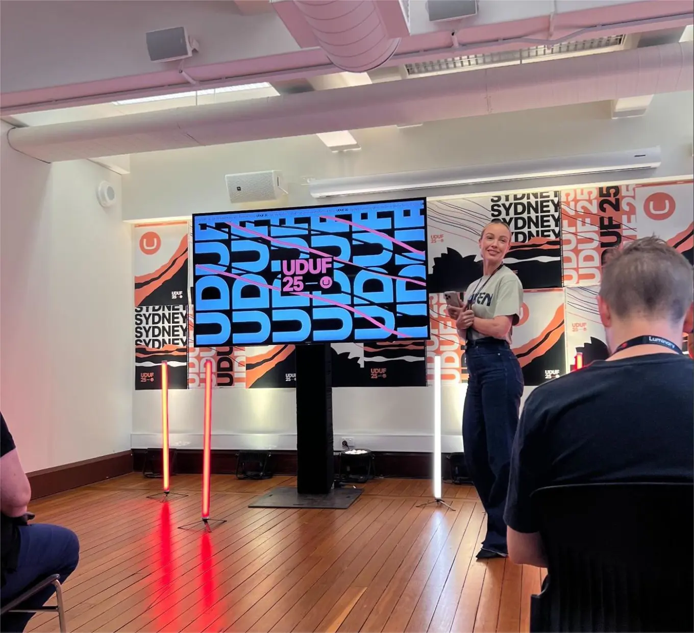 Image of Cherie Gregory on stage at UDUF 2025