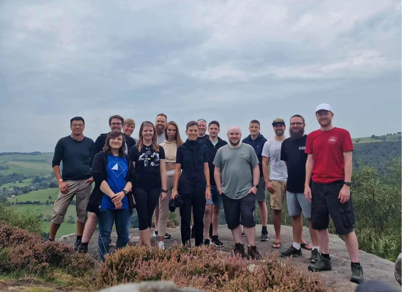 Richard and some of the CODECABIN23 crew on a hike