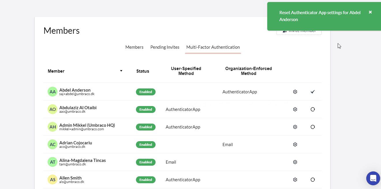 Umbraco Cloud MFA