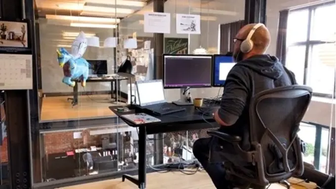 Person working on computer